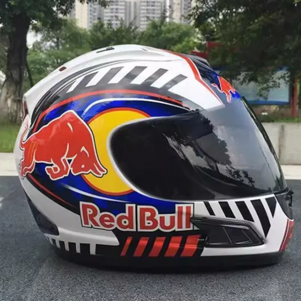 フルフェイス　オンロード用ヘルメット　ジェットヘルメット　レッドブルー　Lサイズ フルフェイスオンロード用ヘルメットジェットヘルメットレッド